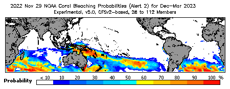 Current Bleaching Heat Stress Outlook Probability - Alert Level 2