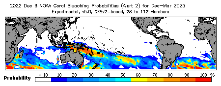 Current Bleaching Heat Stress Outlook Probability - Alert Level 2