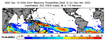 Current Bleaching Heat Stress Outlook Probability - Alert Level 2