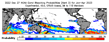 Current Bleaching Heat Stress Outlook Probability - Alert Level 2