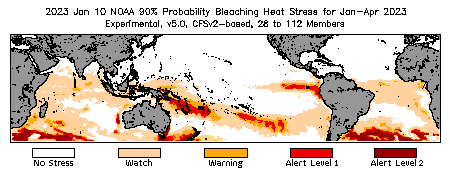 Bleaching Outlook - 90% probability