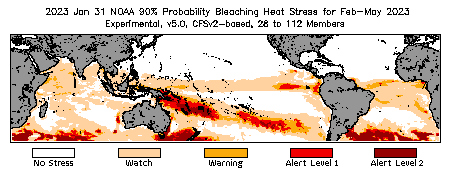 Bleaching Outlook - 90% probability