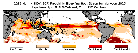 Bleaching Outlook - 90% probability