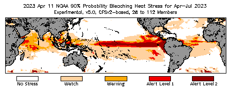 Bleaching Outlook - 90% probability