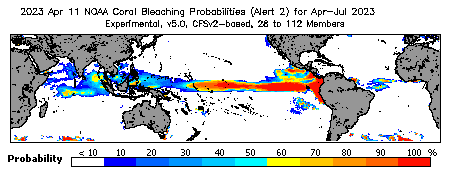 Current Bleaching Heat Stress Outlook Probability - Alert Level 2