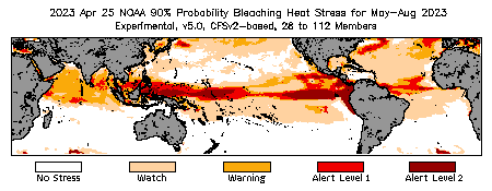 Bleaching Outlook - 90% probability