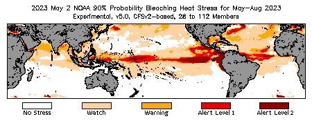 Bleaching Outlook - 90% probability