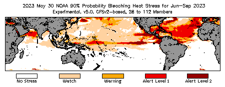 Bleaching Outlook - 90% probability