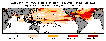 Bleaching Outlook - 90% probability