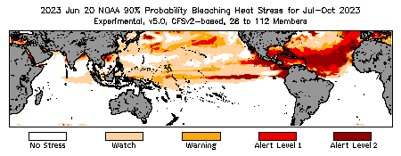 Bleaching Outlook - 90% probability