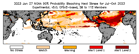 Bleaching Outlook - 90% probability