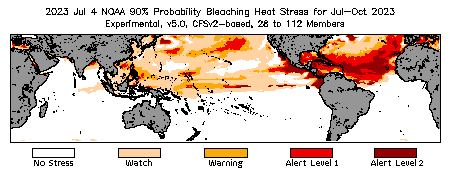 Bleaching Outlook - 90% probability