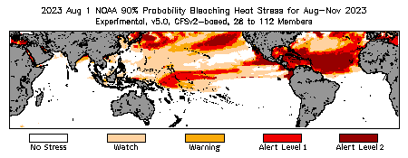 Bleaching Outlook - 90% probability