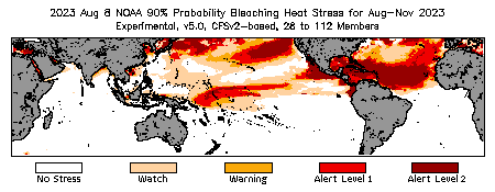 Bleaching Outlook - 90% probability