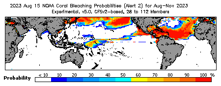 Current Bleaching Heat Stress Outlook Probability - Alert Level 2