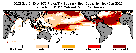 Bleaching Outlook - 90% probability