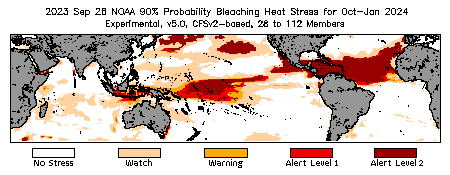 Bleaching Outlook - 90% probability