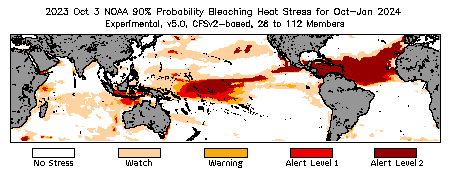 Bleaching Outlook - 90% probability