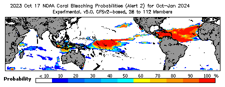 Current Bleaching Heat Stress Outlook Probability - Alert Level 2