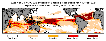 Bleaching Outlook - 90% probability