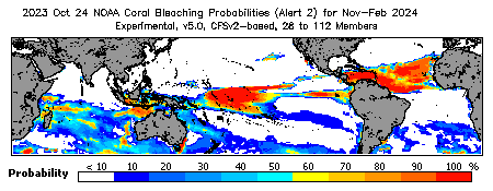 Current Bleaching Heat Stress Outlook Probability - Alert Level 2