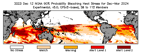 Bleaching Outlook - 90% probability