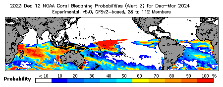 Current Bleaching Heat Stress Outlook Probability - Alert Level 2