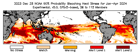 Bleaching Outlook - 90% probability