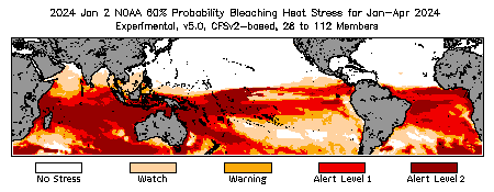 Bleaching Outlook - 60% probability