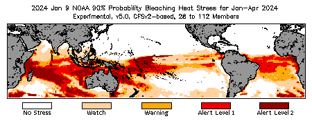 Bleaching Outlook - 90% probability