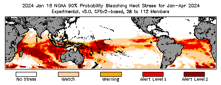 Bleaching Outlook - 90% probability