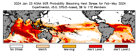 Bleaching Outlook - 90% probability