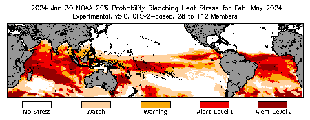 Bleaching Outlook - 90% probability