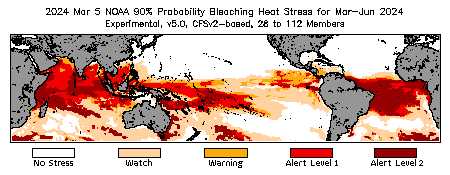 Bleaching Outlook - 90% probability