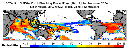 Current Bleaching Heat Stress Outlook Probability - Alert Level 2