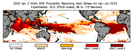 Bleaching Outlook - 90% probability
