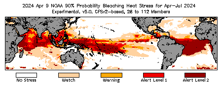Bleaching Outlook - 90% probability