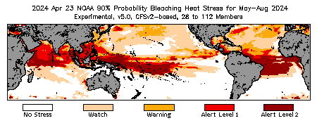 Bleaching Outlook - 90% probability