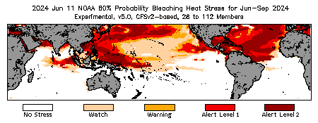 Bleaching Outlook - 60% probability