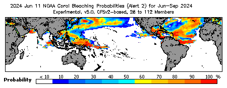 Current Bleaching Heat Stress Outlook Probability - Alert Level 2