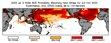 Bleaching Outlook - 60% probability