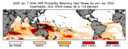Bleaching Outlook - 90% probability
