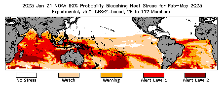 Bleaching Outlook - 60% probability