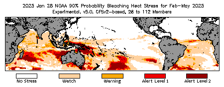 Bleaching Outlook - 90% probability
