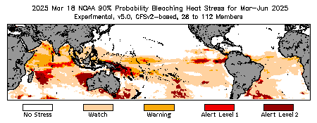 Bleaching Outlook - 90% probability