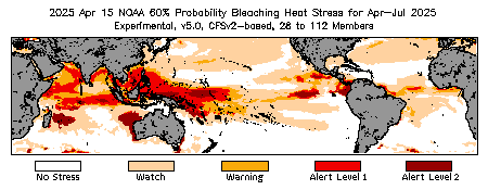 Bleaching Outlook - 60% probability