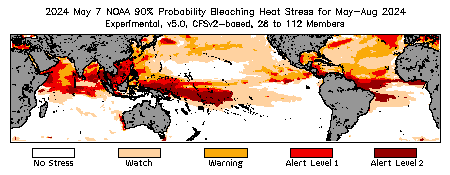 Current Four-Month Bleaching Outlook - 90% probability
